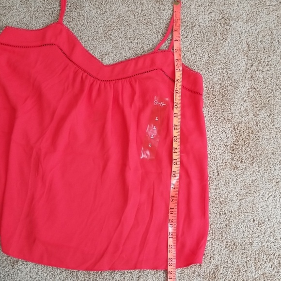 NWT! JESSICA SIMPSON Poppy Red Tank Size L Top - Picture 8 of 8